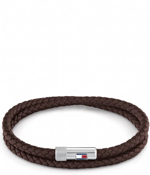 Tommy Hilfiger  Double Wrap Leather Bracelet Bruin (TJ2790263S)